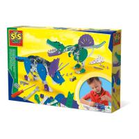 SES CREATIVE Triceratops and Spinosaurus Metal Dinosaur Construction Set, Seven Years and Above (14950)