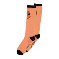 POKEMON Charmander Knee High Socks, Female, 35/38, Orange/Black (KH877121POK-35/38)