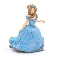 PAPO The Enchanted World Princess with a Glass Slipper Toy Figure, Three Years and Above, Blue (39206)