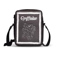 WIZARDING WORLD Harry Potter: Wizards Unite Gruffindor House Logo Flat Shoulder Bag, Female, Black (LB657604HPT)