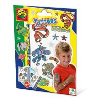 SES CREATIVE Animal Fighters Tattoos for Children, 3 Years and Above (14287)