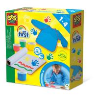 SES CREATIVE My First Fingerpaint Set with Apron, 1 to 4 Years (14449)