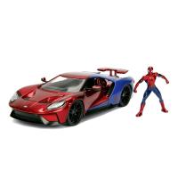 MARVEL COMICS Spider-Man 2017 Ford GT Die Cast Vehicle with Figure, Blue/Red (253225002)