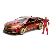 MARVEL COMICS Iron Man 2016 Chevy Camaro SS Die Cast Vehicle with Figure, Red/Orange (253225003)