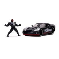 MARVEL COMICS Venom 2008 Dodge Viper Die Cast Vehicle with Figure, Black (253225015)