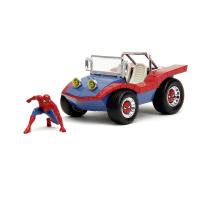 MARVEL COMICS Spider-Man 70s Edition Spider-Man Buggy Die Cast Vehicle with Figure, Blue/Red (253225030SSU)