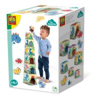 SES CREATIVE Tiny Talents Stacking Blocks Tower with Dino Figures (13202)