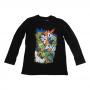 TEENAGE MUTANT NINJA TURTLES (TMNT) Donnie, Raph, Leo and Mikey Long Sleeved T-Shirt, Kid's Boy, 140/146, Years 8 to 10, Black (TSY30857TNT-14)