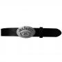 JACK DANIEL'S Black Belt with Old No. 7 Brand Logo Metal Oval Belt Buckle, Small (BT230214JDS-S)