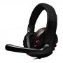 DYNAMODE Stereo Surround Sound Headset with Built-In Microphone, Black/Red (DH-878)