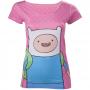 ADVENTURE TIME Finn with Dots T-Shirt, Female, Extra Large, Pink (TS160107ADV-XL)
