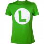 NINTENDO Super Mario Bros. Big Luigi Logo T-Shirt, Male, Extra Large, Green (TS313154NTN-XL)