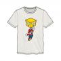 NINTENDO Men's Super Mario Bros. Mario Breaking Block T-Shirt, Small, White (TS500230NTN-S)