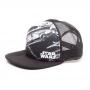 STAR WARS Millennium Falcon Trucker Snapback Baseball Cap, One Size, White/Black (SB150929STW)