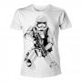 STAR WARS VII The Force Awakens Armed Stormtrooper Sketch T-Shirt, Male, Extra Extra Large, White (TS204394STW-2XL)