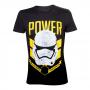 STAR WARS VII The Force Awakens Stormtrooper First Order Power T-Shirt, Male, Small, Black (TS204399STW-S)