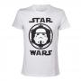 STAR WARS Stormtrooper Helmet Emblem T-Shirt, Male, Extra Large, White (TS080701STW-XL)