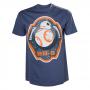 STAR WARS VII The Force Awakens BB-8 Astromech Droid & Stars T-Shirt, Male, Extra Large, Blue (TS204401STW-XL)