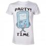 ADVENTURE TIME Beemo Party Time! T-Shirt, Male, Extra Large, White (TS280003ADV-XL)