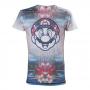 NINTENDO Super Mario Bros. Adult Male Tropical Mario All-Over Sublimation T-Shirt, Extra Extra Large, Multi-Colour (TS221304NTN-2XL)
