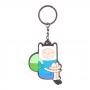 ADVENTURE TIME Sitting Finn Rubber Keychain, One Size, Multi-Colour (KE260329ADV)