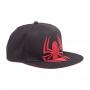 MARVEL COMICS Ultimate Spider-Man Embroidered Red Spidey Logo with Webbed Brim Snapback Baseball Cap, Black/Red (SB112519SPN)