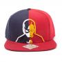 MARVEL COMICS Captain America: Civil War Captain America vs. Iron Man Silhouette Snapback Baseball Cap, One Size, Blue/Red (SB251004CAP)