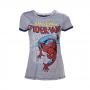 MARVEL COMICS Spider-Man Crawling T-Shirt, Female, Extra Large, Grey (TS260815MAR-XL)