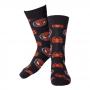MARVEL COMICS Spider-Man Masks & Logos Crew Socks, Male, 39/42, Black (CR081030SPN-39/42)