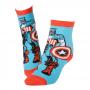 MARVEL COMICS Captain America Super Soldier & Shield Crew Socks, Male, 43/46, Blue/Red (CR115903MAR-43/46)