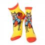 MARVEL COMICS Thor with Mjolnir Crew Socks, Male, 39/42, Yellow/Orange (CR115904MAR-39/42)