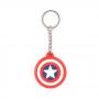 MARVEL COMICS Captain America Shield Logo Rubber Keychain, Multi-Colour (KE101435MAR)