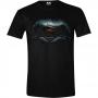 DC COMICS Batman vs Superman: Dawn of Justice Logo T-Shirt, Male, Small, Black (CD001BVS-S)