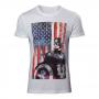 MARVEL COMICS Captain America: Civl War Stars and Stripes T-Shirt, Male, Extra Large, White (TS828032CAP-XL)