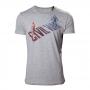 MARVEL COMICS Captain America: Civl War Stark vs. Cap T-Shirt, Male, Large, Grey (TS828035CAP-L)