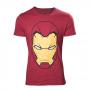 MARVEL COMICS Iron Man Mask T-Shirt, Male, Medium, Red (TS828031CAP-M)