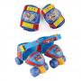PAW PATROL Adjustable Size 7-11 Quad Skates with Knee Pads & Elbow Pads Protection Pack (OPAW019)