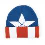 MARVEL COMICS Captain America: Civil War Knitted Cap Shield Logo Pattern Cuffed Beanie, One Size, Multi-colour (KC251006CAP)