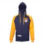 MARVEL COMICS Guardians of the Galaxy Vol. 2 Men's Rocket Full Length Zipper Hoodie, Extra Large, Blue/Yellow (HD571044GOG-XL)