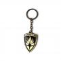 MARVEL COMICS Guardians of the Galaxy Vol. 2 Guardians Logo Metal Shield Keychain, One Size, Black/Gold (KE109107GOG)