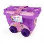 DISNEY Princess My Creative Trolley with 30pcs Creative Accessories Set, Purple/Pink (CDIP148)