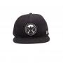 MARVEL COMICS Avengers Assemble Shield Logo Snapback Baseball Cap, One Size, Dark Grey (SB097530AVG)