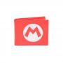 NINTENDO Super Mario Bros. Bi-fold Wallet with Embroidered Mario Logo, Red (MW010205NTN)