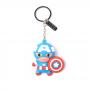 MARVEL COMICS Captain America Character 3D Pendant Rubber Keychain, One Size, Multi-colour (KE020302CAP)