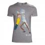 RICK AND MORTY Crazy Eyes Distressed T-Shirt, Male, Extra Large, Grey (TS130524RMT-XL)