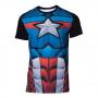 MARVEL COMICS Captain America Sublimation T-Shirt, Male, Medium, Multi-colour (TS070426MVL-M)