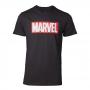 MARVEL COMICS Men's Marvel Logo T-Shirt, Medium, Black (TS226424MVL-M)