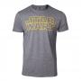 STAR WARS Men's Outlines Logo T-Shirt, Medium, Grey (TS728688STW-M)
