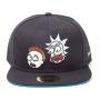 RICK AND MORTY Characters Snapback Baseball Cap, Black/Turquoise (SB081219RMT)