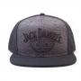 JACK DANIEL'S Embroidered Logo Snapback Baseball Cap, Black/Grey (SB221534JDS)